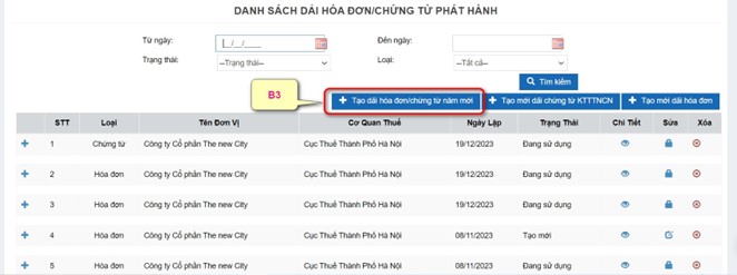 đăng ký dải hóa đơn điện tử 2025 VNPT Invoice 1